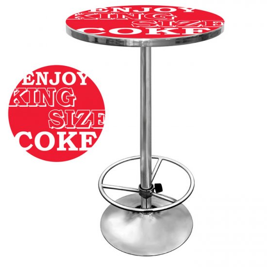 KING SIZE COKE COCA COLA RETRO DINER ROOM PUB TABLE NEW