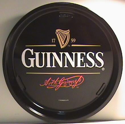 New Guinness Beer Irish Pub Beer Glass Bar Serving Tray
