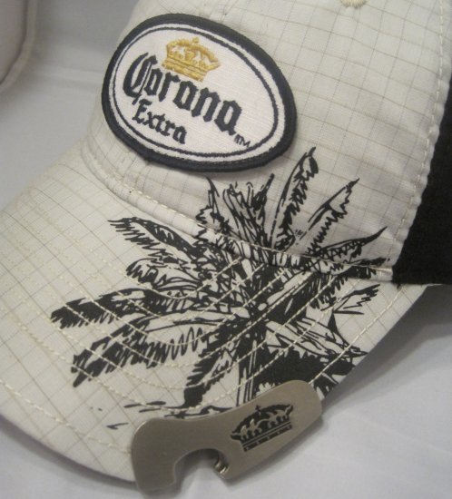 Corona Cerveza Beer Bottle Opener Baseball Cap Hat Palm Tree