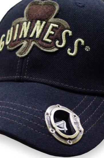 Guinness Irish Shamrock Clover Beer Bottle Opener Cap Hat Denim