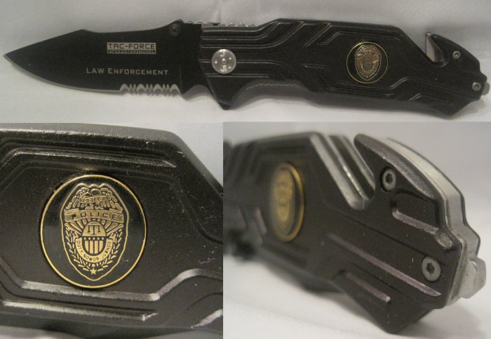 Law Enforcement Police Badge Cop Seat Belt Glass Break Rescue Knife