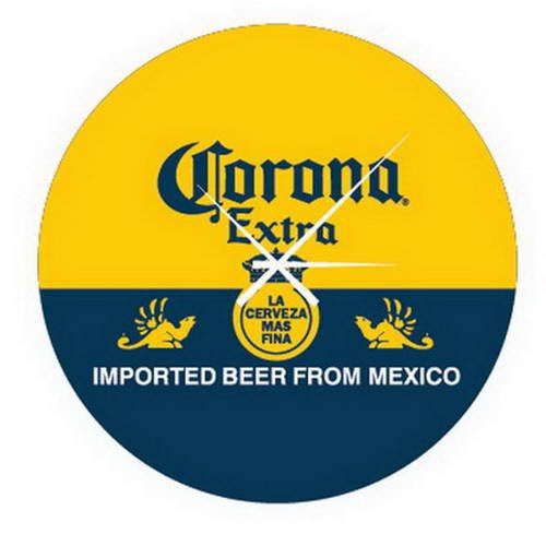 Corona Extra Beer Cerveza Glass Bar Pub Sign Wall Clock