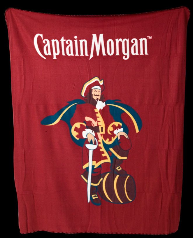 Captain Morgan Spiced Rum Pirate Fleece Throw Blanket