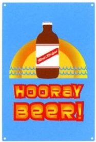 Red Stripe Jamaican Beer Bottle Hooray Beer Tin Metal Pub Bar Art Wall Sign New