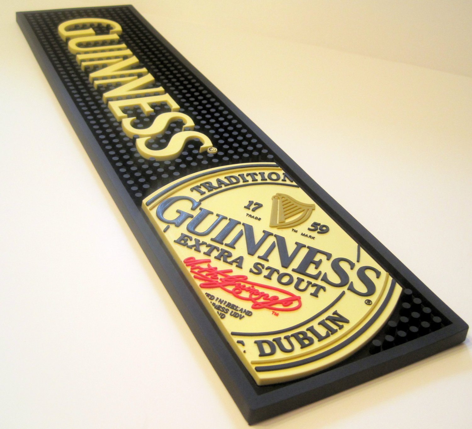Guinness Extra Stout Irish Beer Pub Pint Glass Bar Mat