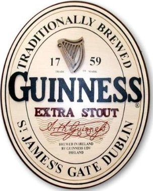 Arthur Guinness Extra Stout Irish Beer Pub 3D Pint Glass Wood Wall Home Bar Sign