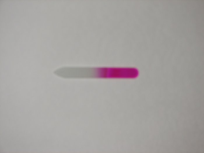 Pink Crystal Glass Nail File Manicure Pedicure Small with Case