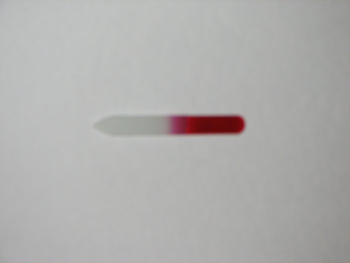 Red Crystal Glass Nail File Manicure Pedicure Small with Case