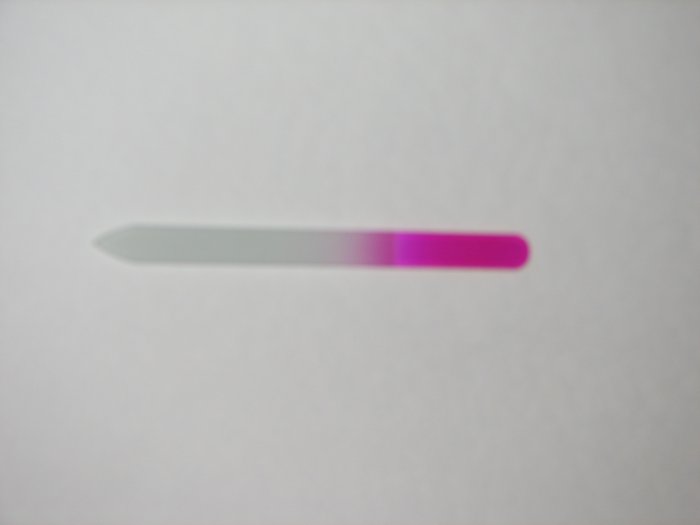 Pink Crystal Glass Nail File Manicure Pedicure Medium with Case