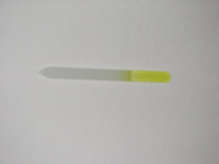 Yellow Crystal Glass Nail File Manicure Pedicure Medium with Case