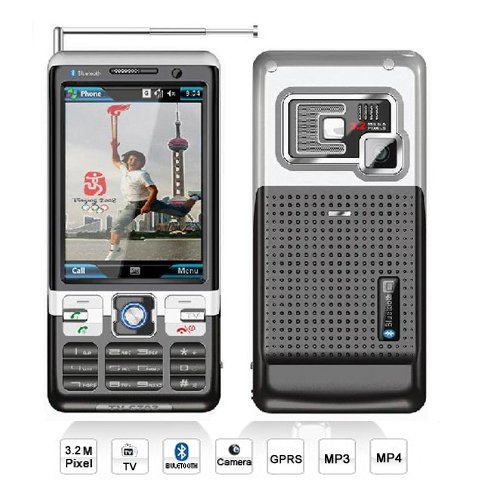 TV C702 Unlocked Quad Band Mobile Phone with Dual SIM with Bluetooth