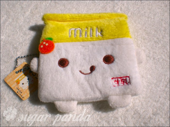 mango milk plush coin pouch
