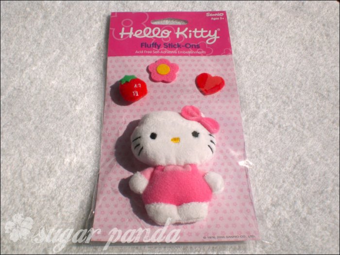 hello kitty fluffy sticker