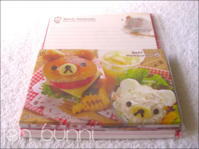 kamio bears hamburger letter set