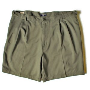 Docker's Khakis Olive Microfiber Men's Pleated Dress Shorts Size 42