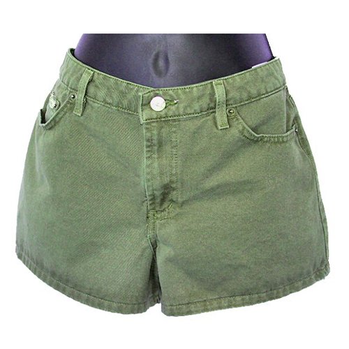 l.e.i. Olive Green Twill Khaki Short Shorts 2" Inseam Juniors Size 9 (M) Medium