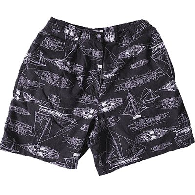 Jones New York Linen Boat Ship Nautical Illustration Theme Navy Blue Sailing Shorts Size 6 (S) Small
