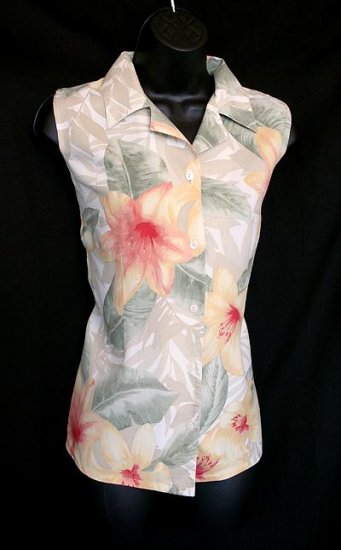 Lizgolf Liz Claiborne Silk Floral Print Blouse Size Small (S)
