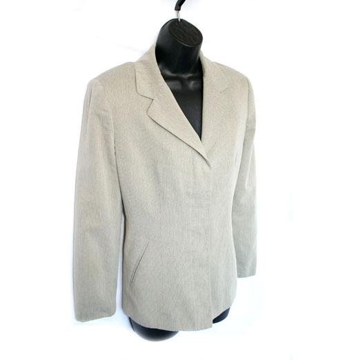 Ann Taylor Tan/Cream Hidden Button Blazer/Jacket Size 8 (M) Medium