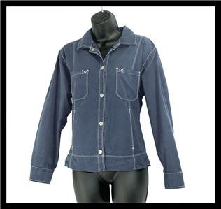Fresh Produce Dark Blue Lightweight Cotton Jacket Size Medium (M)
