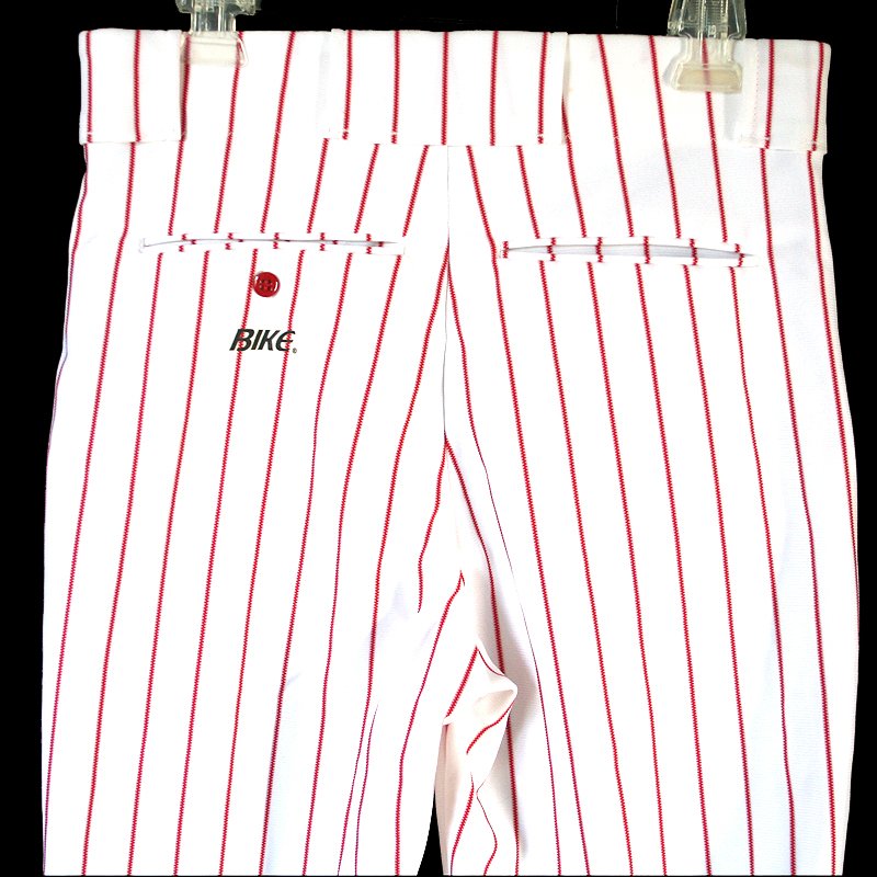 red pinstriped baseball pants