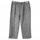 Chico's Black & White (Salt & Pepper) Linen Capri Pants Women's Size 1 (Small/Medium) 8/10 S/M