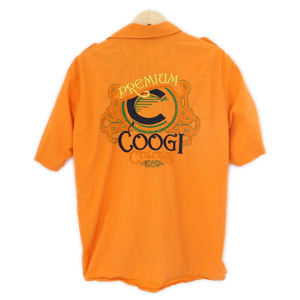 COOGI Premium Colors 1969 Bright Orange Embroidered Shirt Men's Size XL