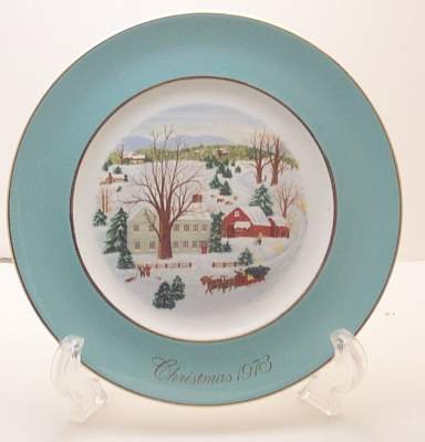 Avon Christmas Plate 1973