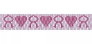 Ann's Breast Cancer Bracelet - peyote bead pattern