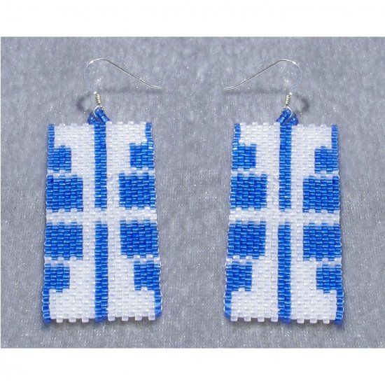 Mirrored Images Earrings - peyote bead pattern