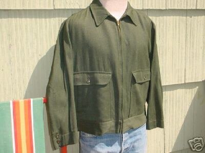 Vintage 50's Mens Jacket Dark Green Penneys 44 XL