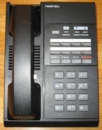 IWATSU OMEGA MKT 8 BUTTON TELEPHONE BLACK PHONE
