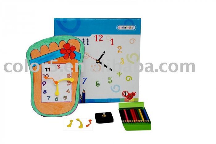Children clock; Paper clock; Toy clock (DIY-C010)