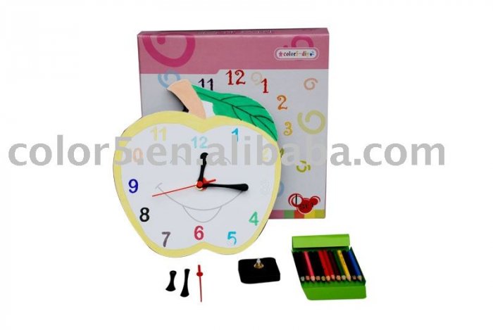 Children clock; Paper clock; Toy clock(DIY-C006)