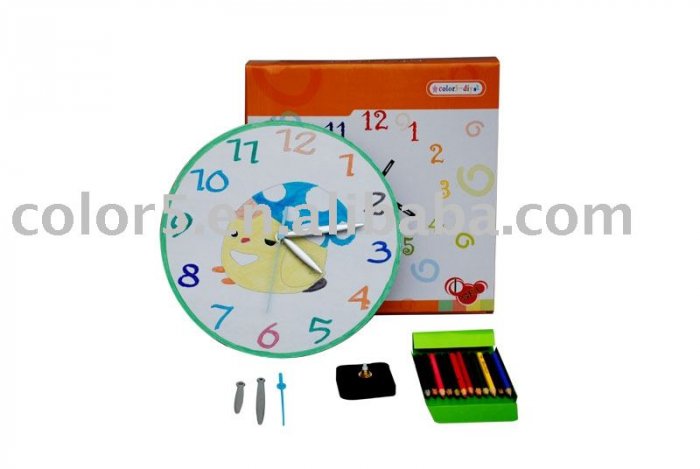 Children clock; Paper clock; Toy clock(DIY-C011)