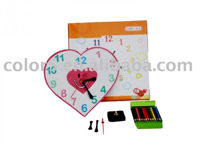 Children clock; Paper clock; Toy clock(DIY-C005)