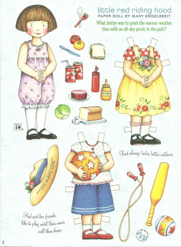Little Red Riding Hood Mary Engelbreit Magazine Paper Dolls Picnic In The Park