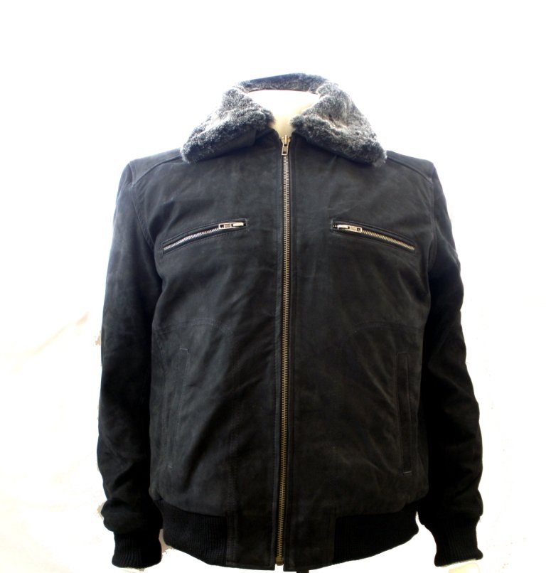 NWT Men's Classic Fur Bomber Leather Jacket Style M44