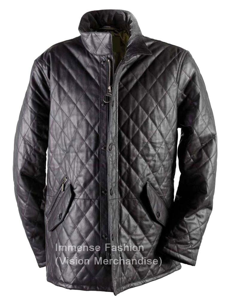 Nwt Men S Big Tall Quilted Diamond Stitch Leather Jacket Style Md Bnt