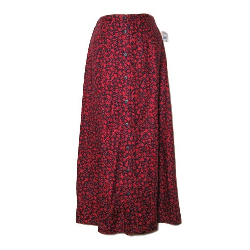 New TALBOTS Pretty Red/ Blue Floral Skirt- Size 8 Petite 8P