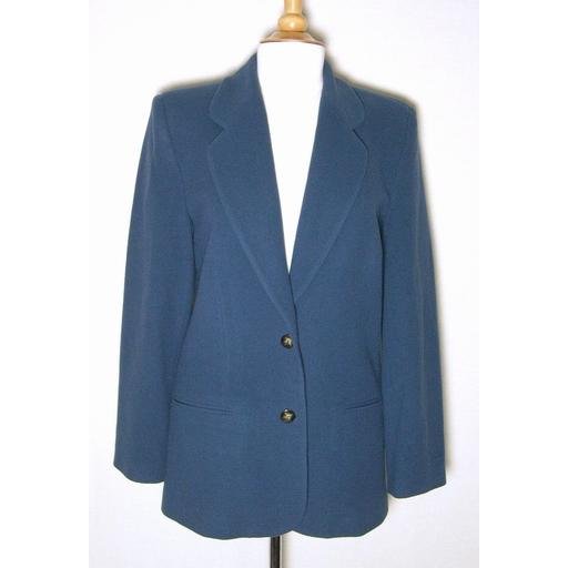 RAFAELLA Cashmere Blend Blue Green Blazer- Size 10