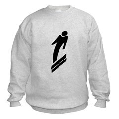Snow Ski Silhouette Sweatshirt