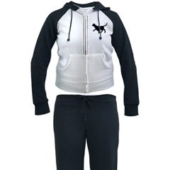 Cat Silhouette Woman Womans Jogging Suit