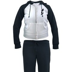 Woman Woman's Jogging Track Suit Sweat Pants & Shirt Ski Design