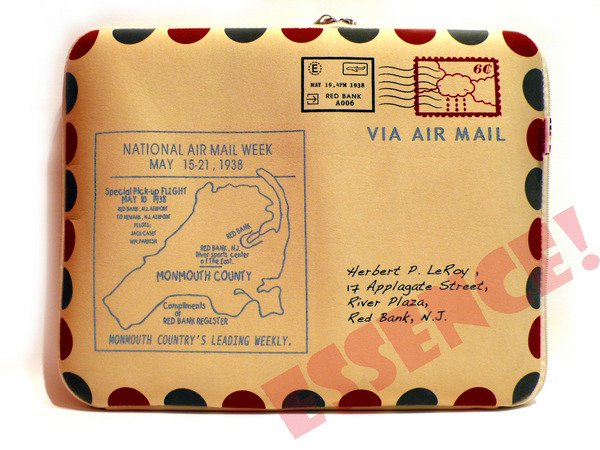 NEW! Unique Self-designed Airmail Envelopes Notebook Laptop Cushion Case Bag