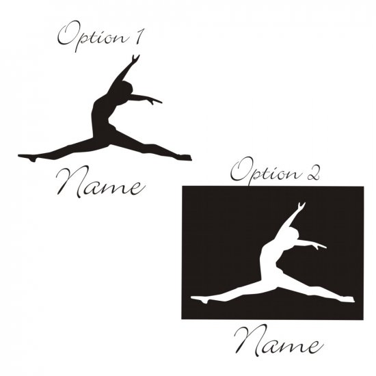 Personalized Sarah Ballerina Wall Vinyl Decals Art Graphics Stickers