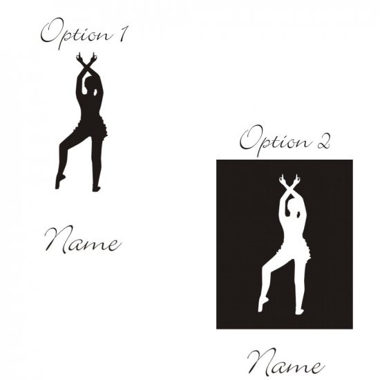 Personalized Cielo Ballerina Wall Vinyl Decals Art Graphics Stickers