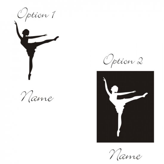 Personalized Gabriela Ballerina Wall Vinyl Decals Art Graphics Stickers