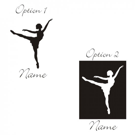 Personalized Maria Antonia Ballerina Wall Vinyl Decals Art Graphics Stickers