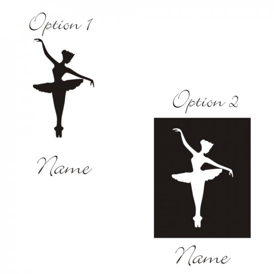 Personalized Emma Ballerina Wall Vinyl Decals Art Graphics Stickers